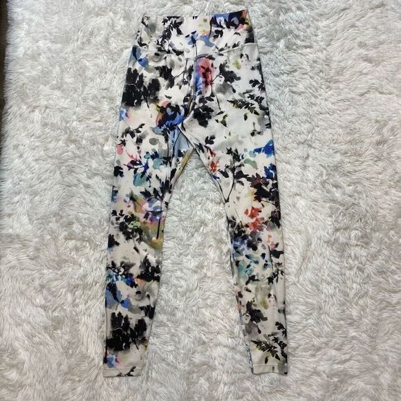 Nike Dr-Fit Leggings Pants Yoga Athletic Watercolor Splash Size M Full Length - Picture 10 of 10